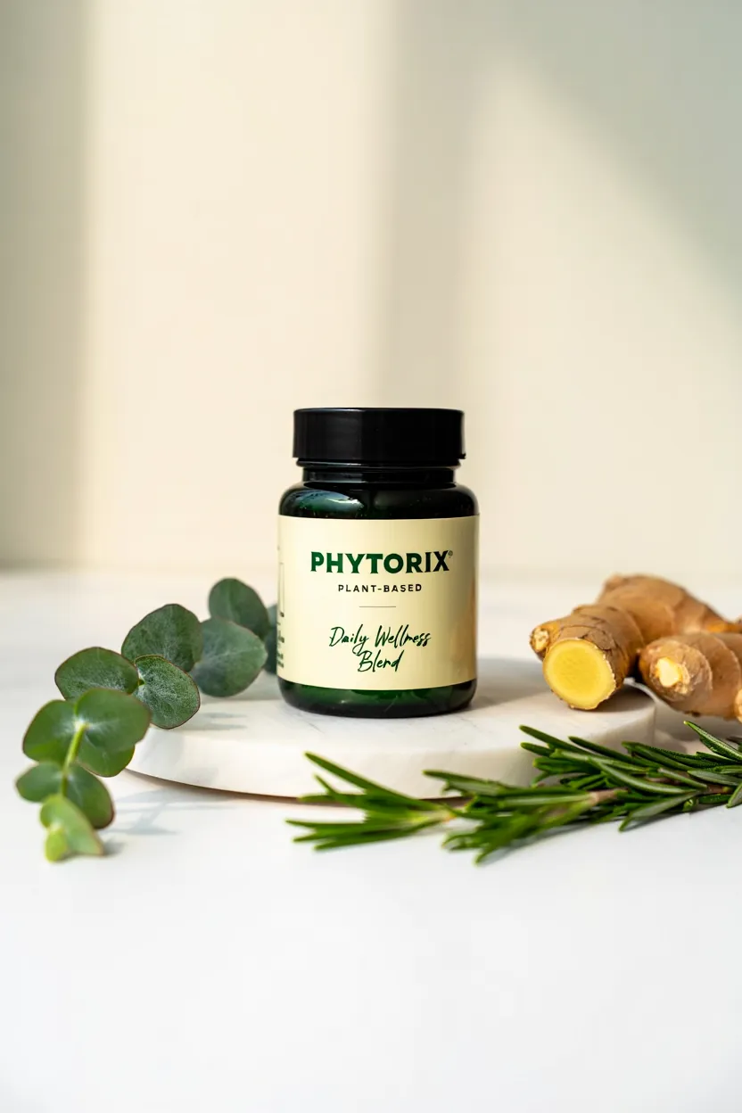 Phytorix plant-based supplement bottle with a botanical ingredient blend for daily wellness support